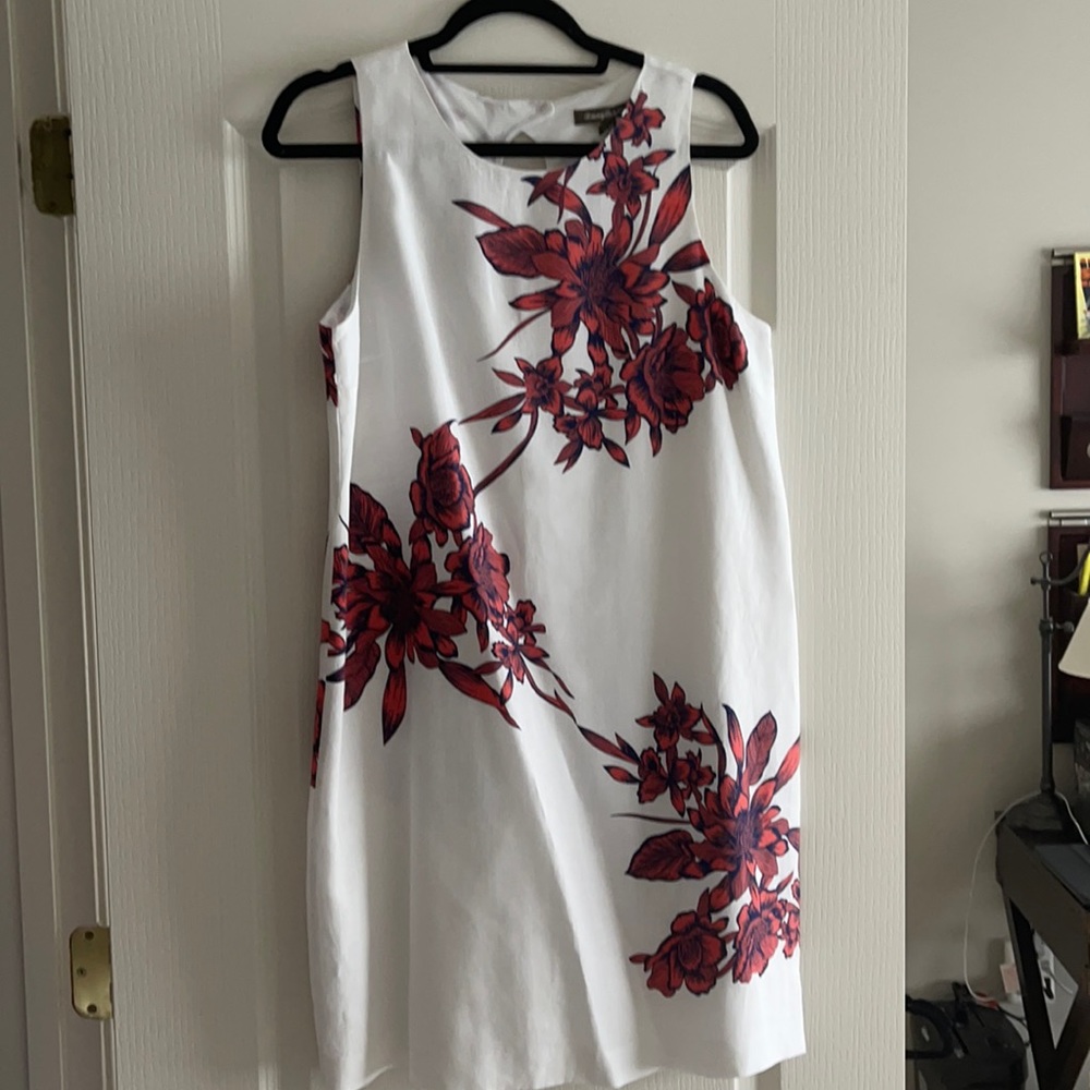 Tommy Bahama White and Flower Linen Dress Size M